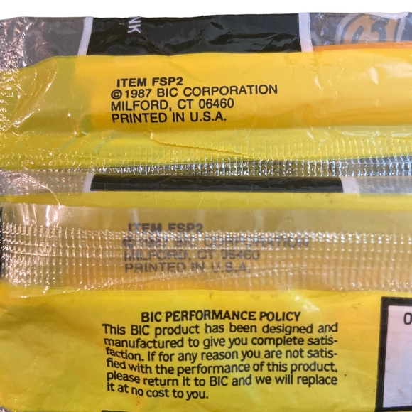 NEW OLD STOCK VINTAGE 1987 BIC STIC MED & FINE PENS- 6 PKS OF 2 BLUE/BLACK INK - Picture 3 of 3